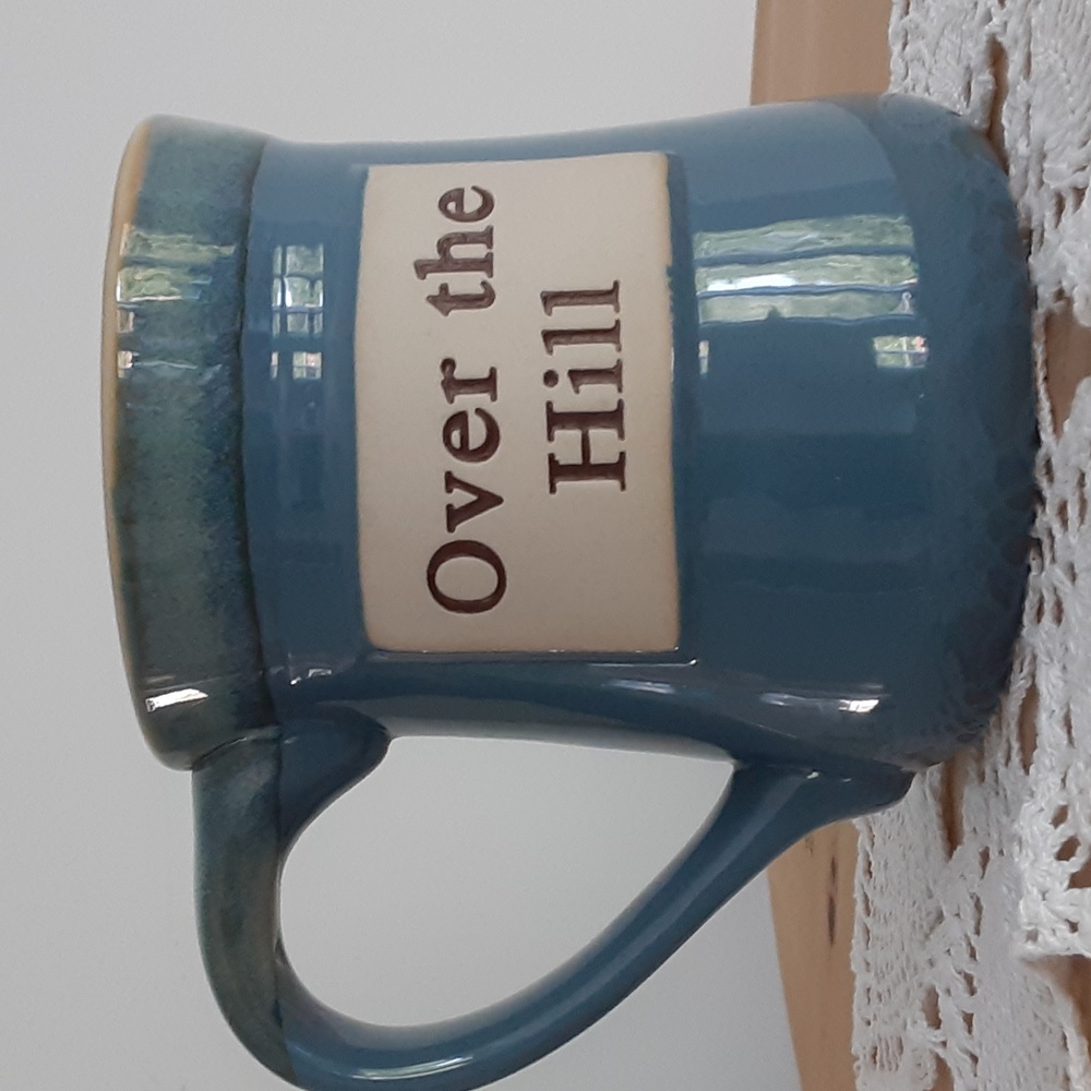 Tumbleweed Pottery OVER THE HILL Stoneware Mug 20 oz